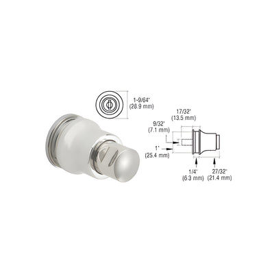 CRL Satin Chrome Push Button Lock for Cabinet Glass Door