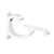 CRL White Designer Aluminum Shelf Bracket for 3/8" to 1/2" Glass