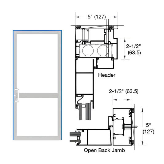 CRL-U.S. Aluminum IG600 Kynar Frame - CVR Panic & Concealed Closer