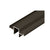 Matte Bronze Wood Top Cap Infill Glass Channel 241" Long