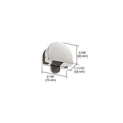 CRL Polished Stainless PTH Series Top Transom Door Stop Patch Fitting