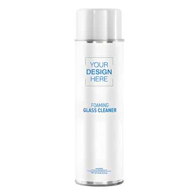 CRL PR0360 19oz Private Label Foaming Glass Cleaner White Cap - 50 cases