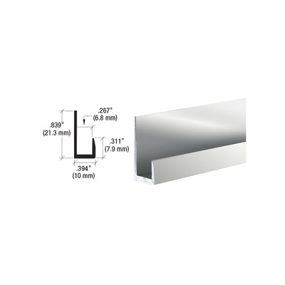 CRL Brite Anodized Finish Low Profile 1/4" J-Channel