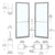 CRL-U.S. Aluminum Clear Anodized Custom Size Pair Series 250 Narrow Stile Butt Hinge Showroom Doors for Surface Mount Door Closers