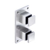 CRL 316 SS Polished 2" Square Glass Rail Standoff w/ Mounting Plate