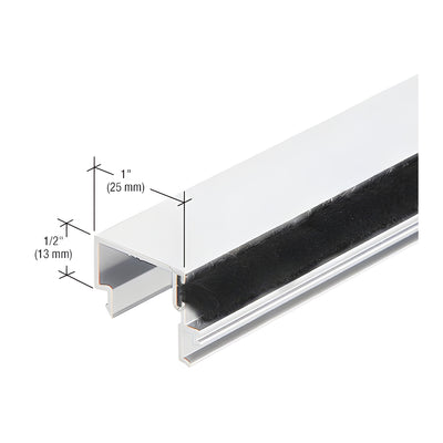 CRL-U.S. Aluminum Snap-In Door Stop with Weatherstrip, White KYNAR® Paint - 21'-2"