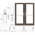 CRL-U.S. Aluminum Bronze Black Anodized Custom Pair Series 550 Wide Stile Geared Hinge Entrance Doors for Overhead Concealed Door Closers