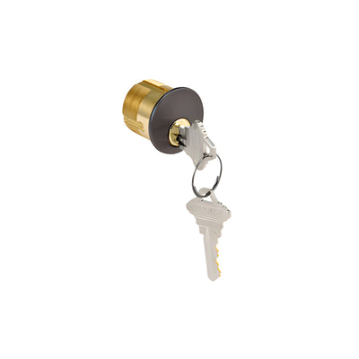 CRL Dark Bronze Single Mortise 1-1/8" Long Cylinder with Schlage® 'C' Keyway and Keyed Randomly