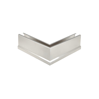 CRL 12" Brushed Stainless 90º Mitered Corner Cladding for B5T Series Tapered Base Shoe