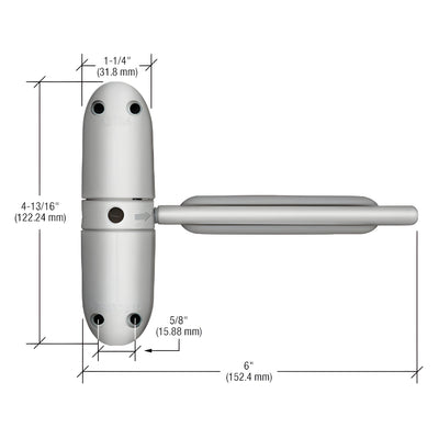 CRL Satin Chrome Safety Spring Door Closer