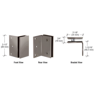 CRL Gun Metal Geneva Series Wall Mount Bracket