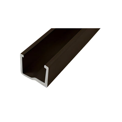 CRL-U.S. Aluminum Jamb Adaptor for 1/4" Spandrel, Dark Bronze Anodized - 24'-2", Dark Bronze/Black Anodized Class 1