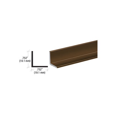 CRL Bronze Electro-Static Paint 3/4" Aluminum Angle Extrusion