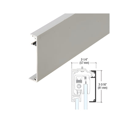 CRL285 Series Satin Anodized Fixed Panel Adapter Cover for 1/2" Glass - 118"