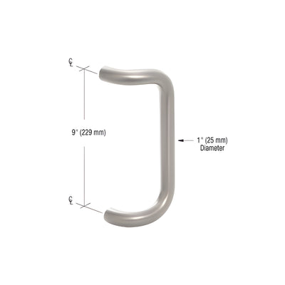 CRL Clear Anodized 9" Centerline to Centerline Pull Handle