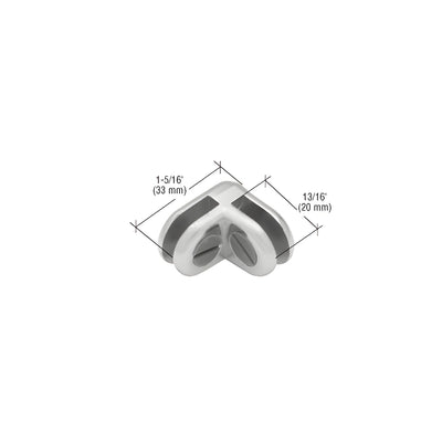 CRL Chrome Two-Way 90 Degree Display Connector