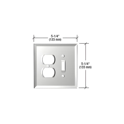 CRL Gray Duplex and Toggle Combo Glass Mirror Plate
