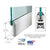 CRL Polished Stainless 3/8" Glass 4" Tapered Door Rail Without Lock - 35-3/4" Length