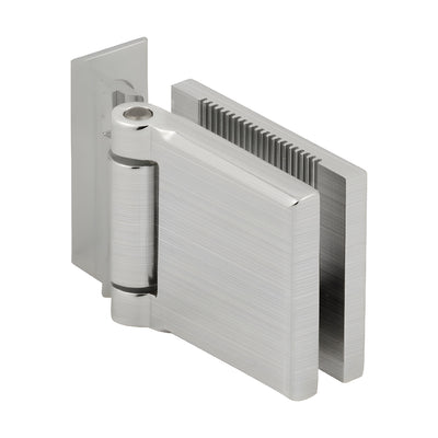 CRL Brushed Nickel Mini Hinge - 'L' Plate Style