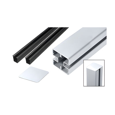 CRL Mill Heavy-Duty Windscreen Post Kit - 60"