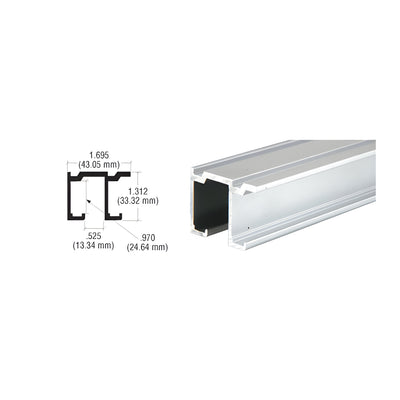 CRL Satin Anodized Double Overhead Track for Pass-Thru Windows