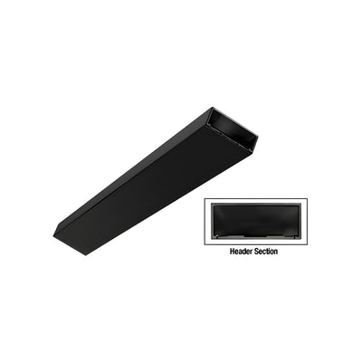 CRL Black Powder Coated 4" Header/Jamb with Flat Filler Custom Length