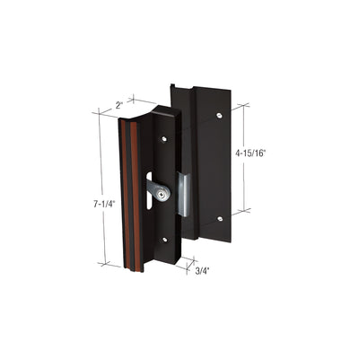 CRL Black Clamp-Style Surface Mount Handle 4-15/16" Screw Holes