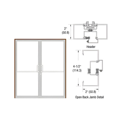 CRL-U.S. Aluminum Class I Dark Bronze/Black Anodized Class 1 Custom Size Series IT451 Open Back Offset Pivot Up and Over Frame Complete (2F)
