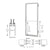 CRL-U.S. Aluminum Clear Anodized 250 Series Narrow Stile (RHR) HRSO Single 3'0 x 7'0 Offset Hung with Butt Hinges for Surf Mount Closer Complete Door Std. MS Lock and Std. Bottom Rail