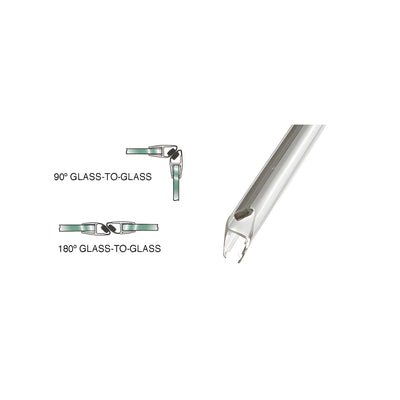 CRL 45 Degree RH Magnetic Profile for Glass-to-Glass fits 1/4" and 5/16" Glass