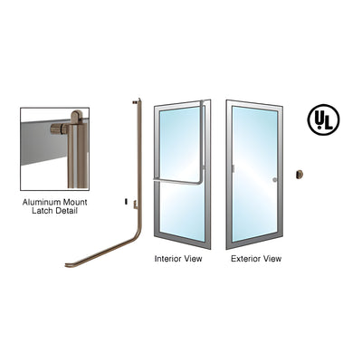CRL-Blumcraft® Oil Rubbed Bronze Right Hand Reverse Aluminum Door Mount Keyed Access "Z" Exterior, Top Securing Panic Handle