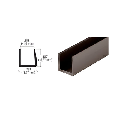 CRL Dark Bronze 9/16" Single Aluminum U-Channel