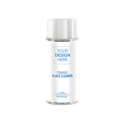 CRL PR0360 4oz Private Label Foaming Glass Cleaner White Cap - 50 cases