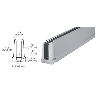 CRL B5T Series Brushed Stainless Custom Tapered Base Shoe Drilled for 1/2" Glass
