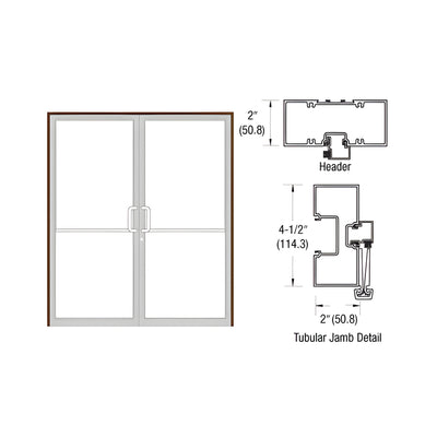 CRL-U.S. Aluminum Custom Size Bronze Anodized Series 451 Tubular Gear Hinge Up and Over Frame Complete (2F)