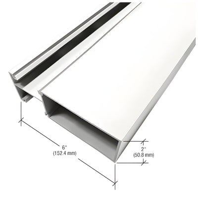 CRL-U.S. Aluminum White KYNAR® Paint OS-2 Captured Vertical Mullion for 1" Glazing OS-2 - 24'-2"