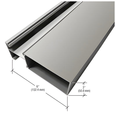 CRL-U.S. Aluminum Clear Anodized OS-2 Captured Vertical Mullion for 1" Glazing - 24'-2"