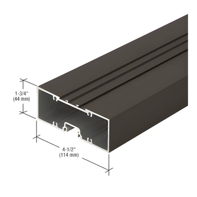 CRL-U.S. Aluminum 4-1/2" x 1-3/4" Offset Hung Door Header, Dark Bronze/Black Anodized Class 1 - 21'-4"