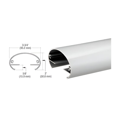 CRL Silver Metallic 350X Series 241" Top Rail