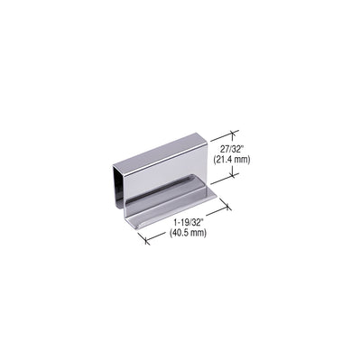CRL Chrome Finger Grip Strike Plate