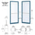 CRL-U.S. Aluminum Custom KYNAR® Paint Custom Pair Series 250 Narrow Stile Center Pivot Entrance Doors for Overhead Concealed Door Closers
