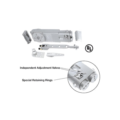 CRL 90º Hold Open Overhead Concealed Closer Package for End-Load Installation A.D.A. "A" Package