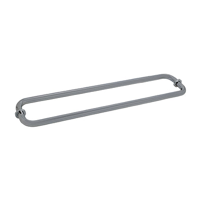 CRL Satin Nickel 24" BM Series Back-to-Back Tubular Towel Bars With Metal Washers