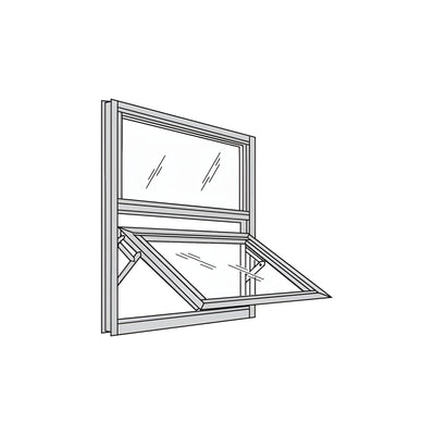 CRL-U.S. Aluminum Custom KYNAR® Paint 7200 Series Dual Vertical Stacked Window