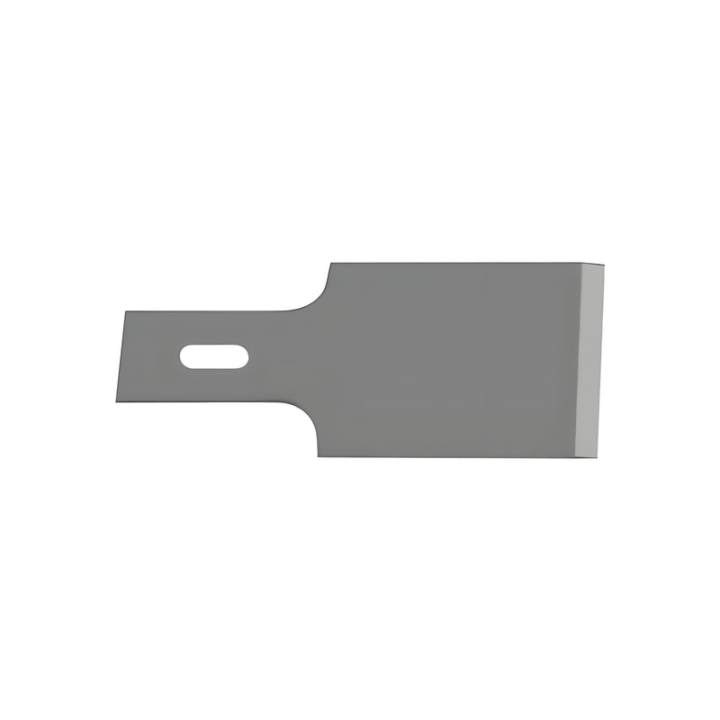 A flat, metal CRL Super Scraper blade with a mounting slot shown against a plain background.
