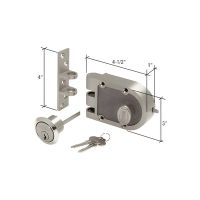 CRL Brushed Chrome Segal Dead Bolt Lock