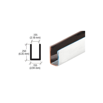 CRL Stainless Steel 1/8" Opening 1/4" Height U-Channel