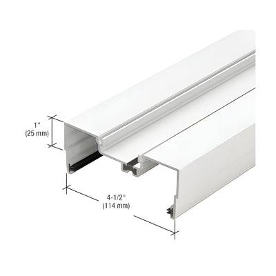 CRL-U.S. Aluminum White KYNAR® Paint Male Expansion Mullion, Thermally Improved - 24'-2"