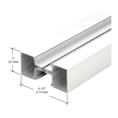 CRL-U.S. Aluminum White KYNAR® Paint Vertical Stacking Mullion, Thermally Improved - 24'-2"