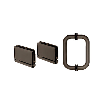 CRL Oil Rubbed Bronze Prima Shower Pull and Hinge Set